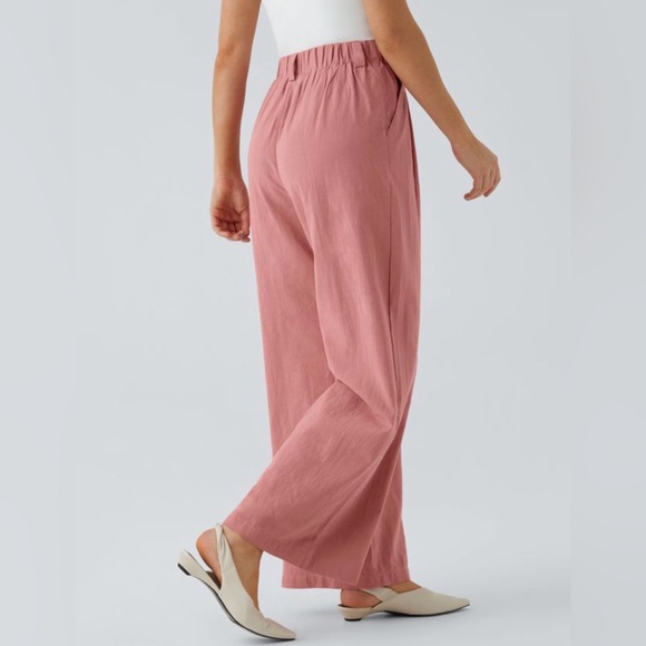 Halara High Waisted Pocket Wide Leg Flowy Solid Palazzo NWT Size L - Picture 2 of 12